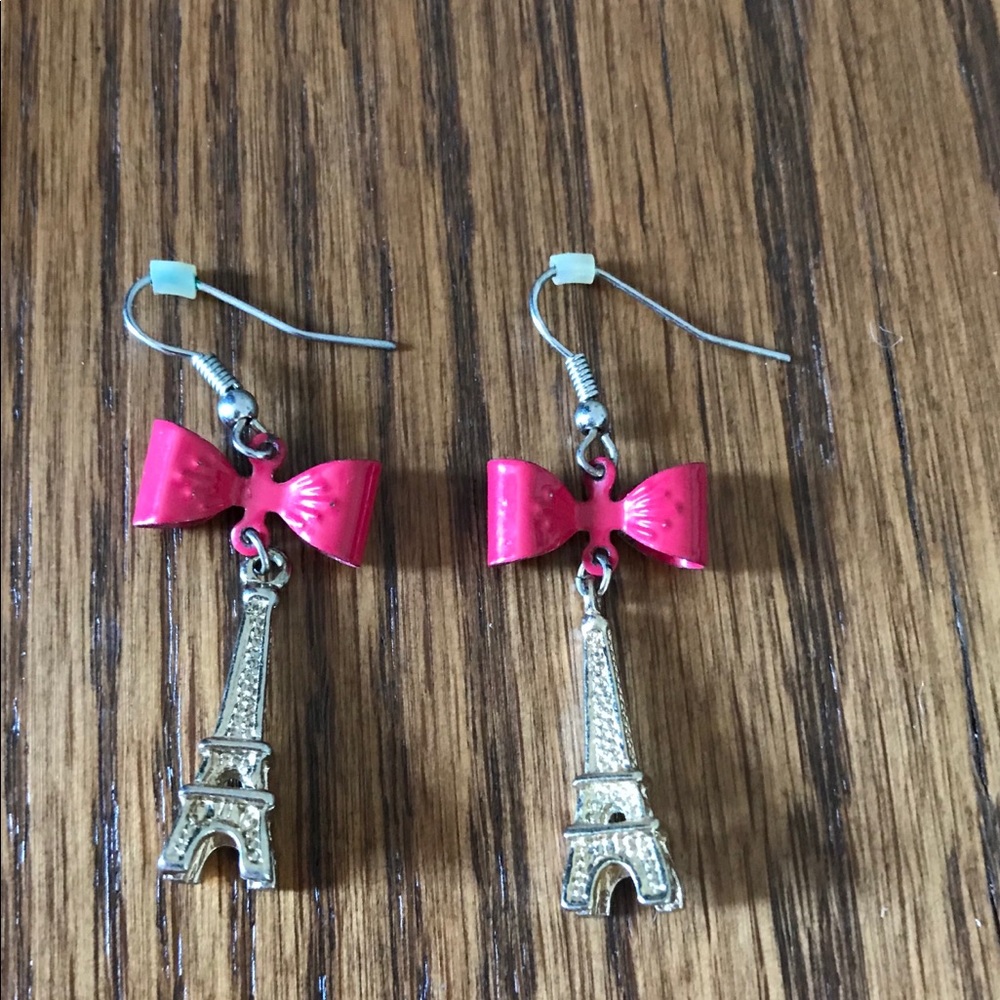 Eiffel Tower Bow Earrings